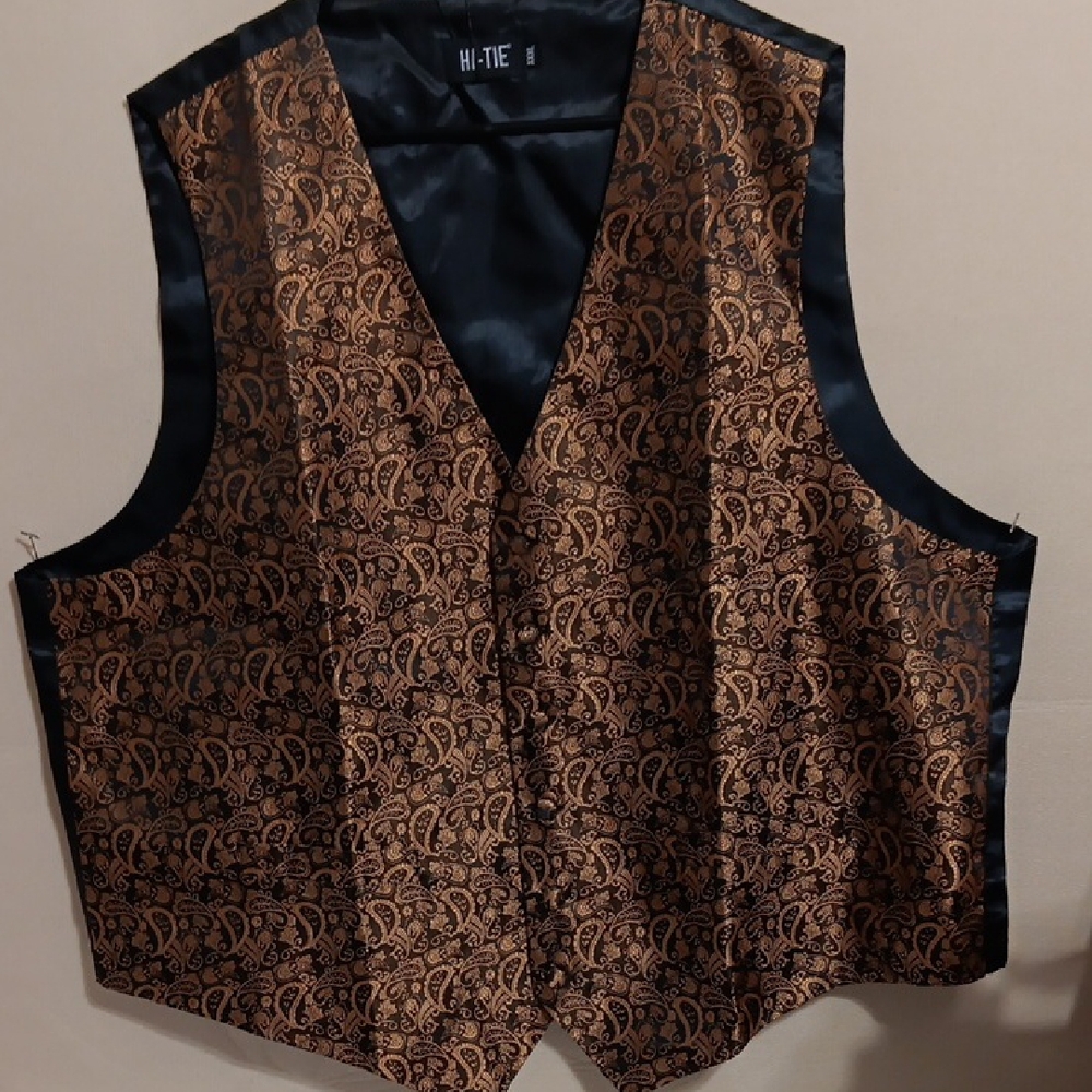 Men's Brown Paisley Vest